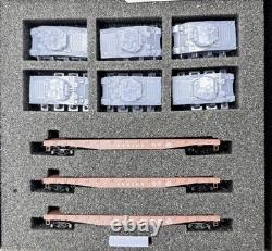N Scale Micro-Trains New York Central Flat Car WithSherman Tanks 3-Pack NYC NEW