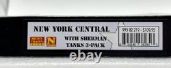 N Scale Micro-Trains New York Central Flat Car WithSherman Tanks 3-Pack NYC NEW
