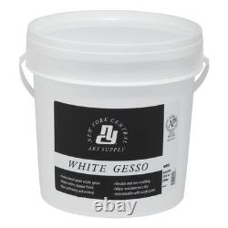 New York Central Acrylic Gesso White Professional Grade Gesso for Painting, Ac