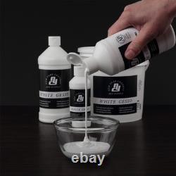 New York Central Acrylic Gesso White Professional Grade Gesso for Painting, Ac