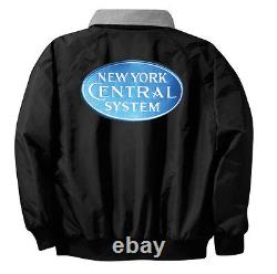 New York Central Blue Logo Embroidered Jacket Front and Rear 29b