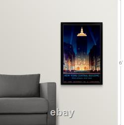 New York Central Building, Park Avenue, Black Framed Wall Art Print, New York