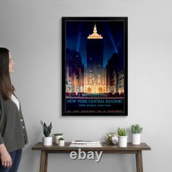 New York Central Building, Park Avenue, Black Framed Wall Art Print, New York