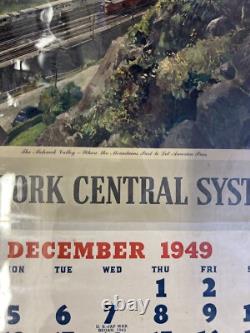 New York Central Calendar 1949 the Mohawk Valley Super Rare By Belck EUC