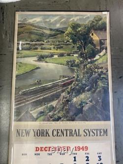 New York Central Calendar 1949 the Mohawk Valley Super Rare By Belck EUC