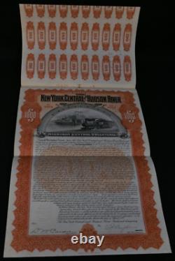New York Central & Hudson River Railroad $1000 Gold Bond, Signed Horace Hayden