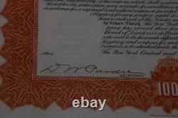 New York Central & Hudson River Railroad $1000 Gold Bond, Signed Horace Hayden