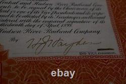New York Central & Hudson River Railroad $1000 Gold Bond, Signed Horace Hayden