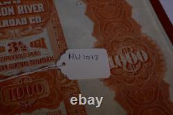 New York Central & Hudson River Railroad $1000 Gold Bond, Signed Horace Hayden