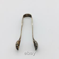 New York Central Lines Silver Sugar Tongs 1920's Shell Pattern Railroad NYC