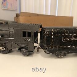 New York Central Mixed Lot Set W A Box And Transformer 3 Rail O Black Grey Theme