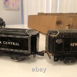 New York Central Mixed Lot Set W A Box And Transformer 3 Rail O Black Grey Theme