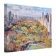 New York Central Park Painting Canvas Print Manhattan Skyline Wall Art