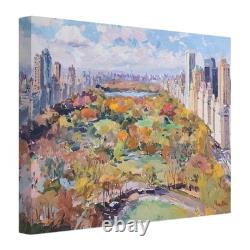 New York Central Park Painting Canvas Print Manhattan Skyline Wall Art