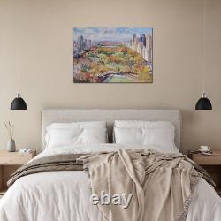 New York Central Park Painting Canvas Print Manhattan Skyline Wall Art