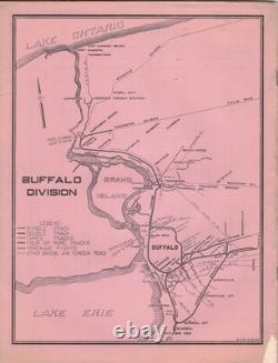 New York Central Railroad 1944 Employee Time Table #59 & Supp Buffalo Division