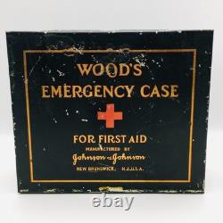 New York Central Railroad Johnson & Johnson Wood's Emergency Case For First Aid