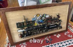 New York Central Railroad Railway Pennsylvania System Huge 32x58 3-D Solid Wood