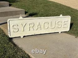 New York Central Railroad Syracuse NY Station Depot Foundry Pattern Train Sign