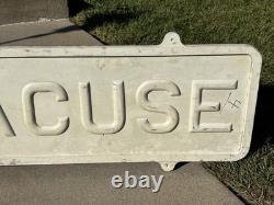 New York Central Railroad Syracuse NY Station Depot Foundry Pattern Train Sign