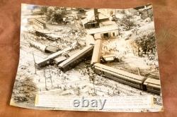 New York Central Train Wreck Huron Ohio Aerial View 1947 AP Wire Photo V39