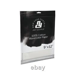 New York Central Watercolor Paper 9x12-5 Packs of 10-50 Total Sheets 140 lb