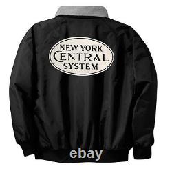 New York Central White Logo Embroidered Jacket Front and Rear 28r