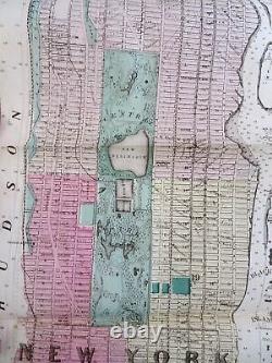 New York City Manhattan Central Park with Owners 1868 Rogers Shannon lg. City plan