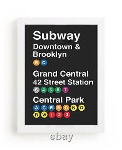 New York City Subway Brooklyn to Central Park Poster