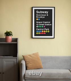 New York City Subway Brooklyn to Central Park Poster