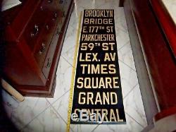 Ny Nyc Subway Roll Sign Brooklyn Bridge 42 St Times Square Grand Central Lex Ave