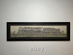 Original Hand Tinted Pen and Ink, 1976 New York Central Hudson Locomotive
