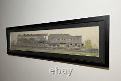 Original Hand Tinted Pen and Ink, 1976 New York Central Hudson Locomotive