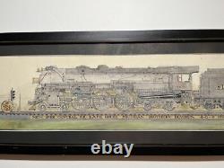 Original Hand Tinted Pen and Ink, 1976 New York Central Hudson Locomotive