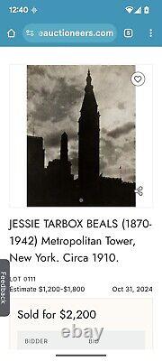 Original Jessie Tarbox Beals. NYC Photo Taken at Night. Central Park Fantasy