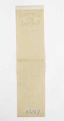 Original May 1st 1865 Summer Arrangement New York Central Double Track Rail Road