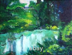 Original oil paintings on canvas signed framed The Pond Central Park New York