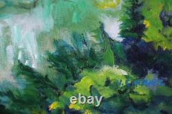 Original oil paintings on canvas signed framed The Pond Central Park New York