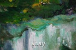 Original oil paintings on canvas signed framed The Pond Central Park New York
