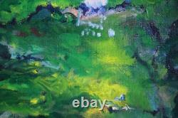 Original oil paintings on canvas signed framed The Pond Central Park New York