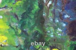 Original oil paintings on canvas signed framed The Pond Central Park New York