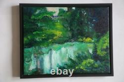 Original oil paintings on canvas signed framed The Pond Central Park New York