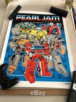 PEARL JAM Poster Central Park New York Concert 9/26/15 NYC SUPER RARE NM