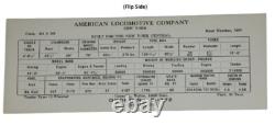 RARE 1937 New York Central Railway 5405 Steam American Locomotive Co. Photograph