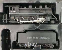 Rail King MTH O Gauge New York Central 2-6-0 Steam Locomotive Train Set