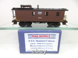 Railworks R-462P Brass HO Scale NYC New York Central Standard Caboose Painted