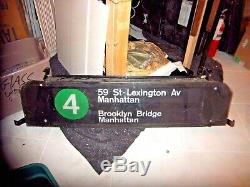 Rare Nyc Subway Sign Box Brooklyn Bridge Grand Central Penn Station Ny Roll Sign