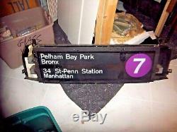 Rare Nyc Subway Sign Box Brooklyn Bridge Grand Central Penn Station Ny Roll Sign