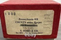 S. Soho & Co. HO Brass #1202 County Series Sleeper New York Central Custom Paint