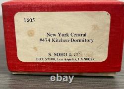 S. Soho & Co. HO Brass #1605 Kitchen Dormitory #474 New York Central NIB